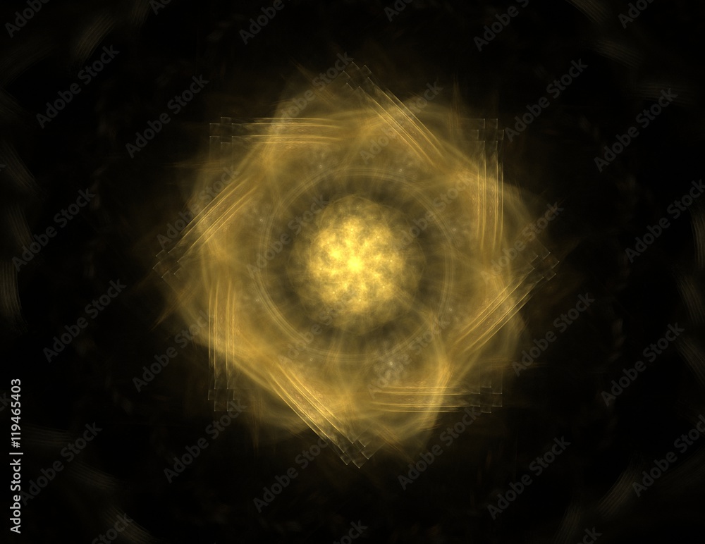 Poster lacy colorful clockwork pattern. digital fractal art design. abstract design of sacred symbols signs
