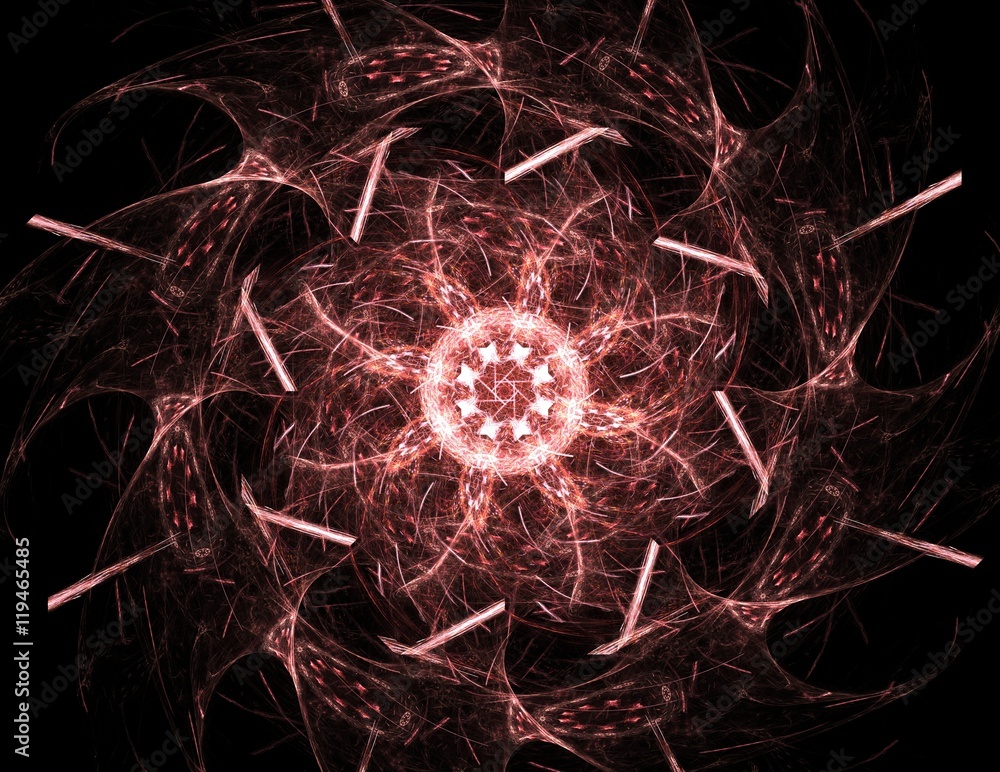 Poster lacy colorful clockwork pattern. digital fractal art design. abstract design of sacred symbols signs