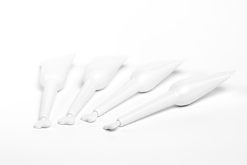 Cosmetic tube isolated on white background with clipping path
