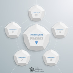 Infographics Vector Background 5-Step Process