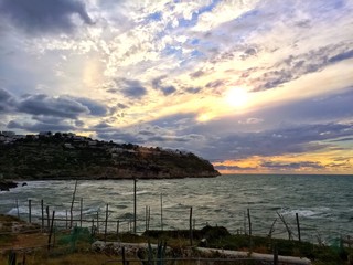 promontorio di Peschici al tramonto