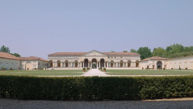 Palazzo Te symmetrical facade, long shot
