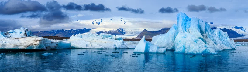 Fototapete Rund Gletscherlagune, Island © Gary