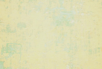 Old plaster, yellow, green, gray, scuff