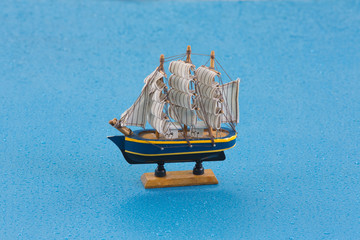 model sailing ship, frigate 17-18 century