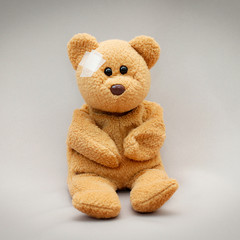 Teddy bear with bandage