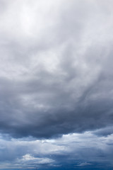 black clouds in the sky as the background