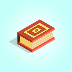 Picture books in an isometric style.