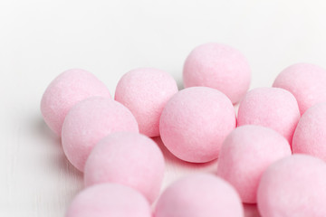 Sweet Pink Candy, Sweets White Background, Sweet Food, Sweet Pleasure