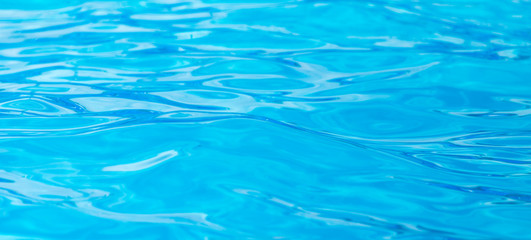 expanse of blue water in the pool as a background