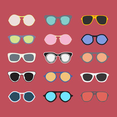 Sunglasses collection colorful