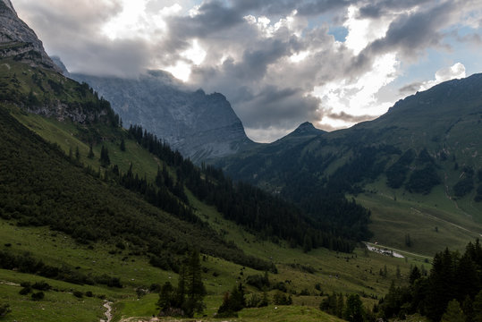 Summer hiking in the mountains of the European Alps in Austria