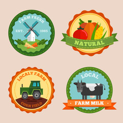 Flat Farm Emblem Set