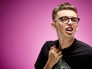 Obraz premium Emotional portrait of a teenager