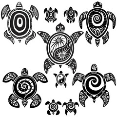 Obraz premium Decorative turtles