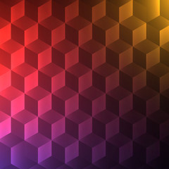 Abstract vector background with squares. Geometric pattern with cubes
