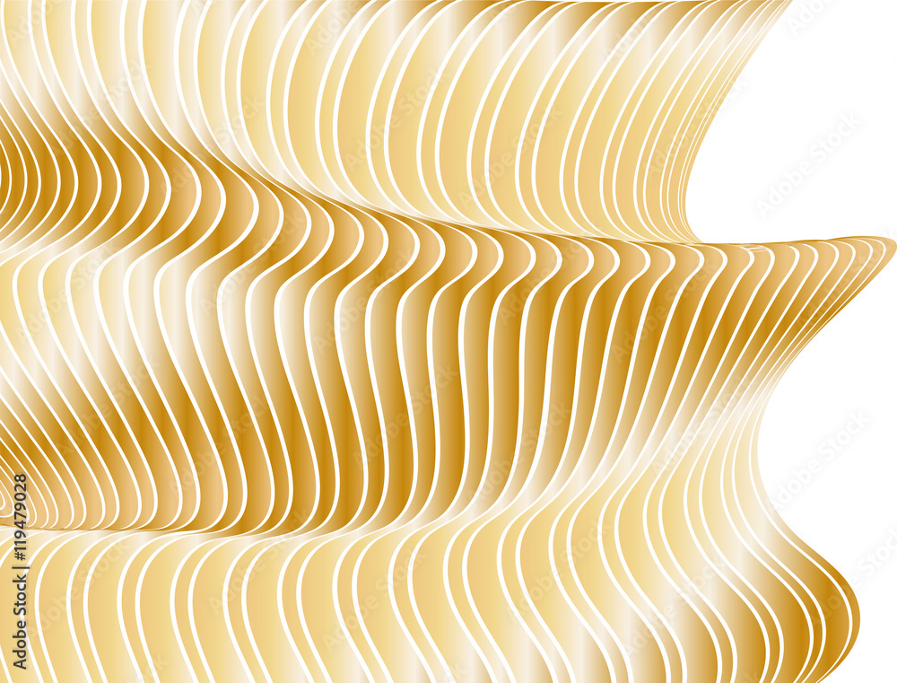 Poster modern hypnotic background from sheets and strips with a gradient