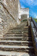 Staircase in Monastery St. Joachim of Osogovo, Kriva Palanka region, Republic of Macedonia