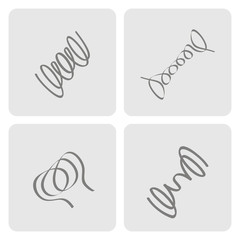 set of monochrome icons with Springs for your design