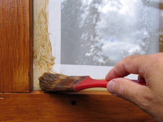 To paint window frame