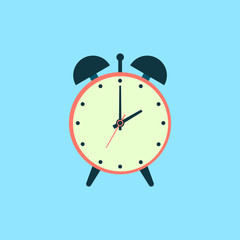 Alarm clock icon. Flat design style. Simple icon. Web site page and mobile app design element.