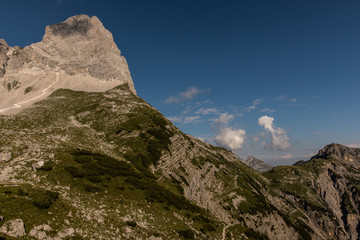 Majestic Lampsenspitze over Ahornboden in Tyrol's mountains