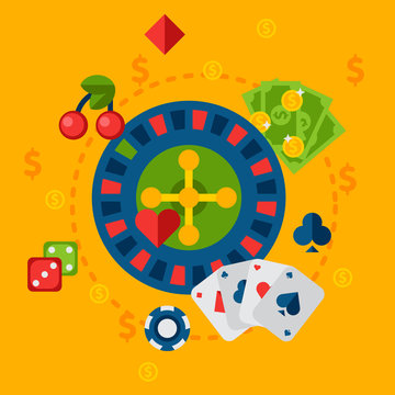Illustration of Casino in flat style