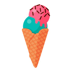Set of ice cream icon isolated