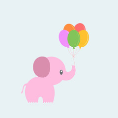 Elephant with balloon