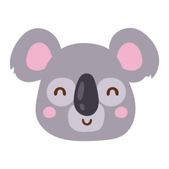 Animal emotion avatar vector icon