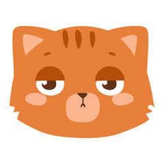 Animal emotion avatar vector icon