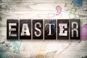 Easter Concept Metal Letterpress Type