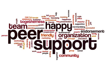 Peer support word cloud