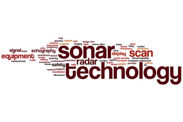 Sonar technology word cloud