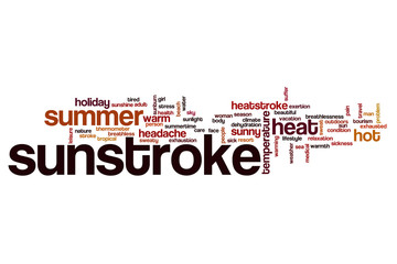 Sunstroke word cloud