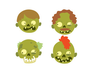 Zombie head Cartoon Character