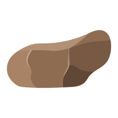 Stone rock in cartoon style big mineral pile. Boulder natural rock and stone granite rough. Vector illustration rock and stone nature boulder geology gray cartoon material.