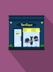 Shop Exterior. Vector illustration of the   a dress . It was created in Adobe Illustrator and  saved out as an