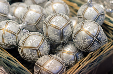 Christmas market decoration - glass balls