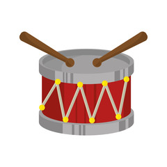 drum toy kid game child entertainment object vector illustration