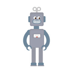 robot toy kid game child entertainment object vector illustration
