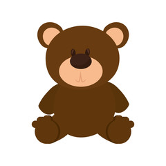 bear teddy toy kid game child entertainment object vector illustration