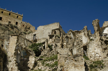 Fototapeta na wymiar ancient medieval town abandoned