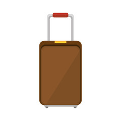 suitcase bag leather accessory luggage handbag travel vector illustration