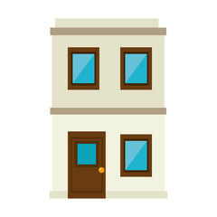 apartment house residential city structure building vector illustration