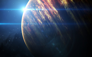 Obraz na płótnie Canvas Jupiter - High resolution 3D images presents planets of the solar system. This image elements furnished by NASA.