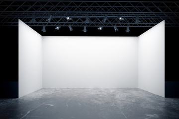 Empty white stage