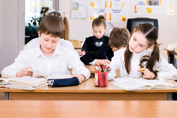 Back to School - Education Concept - Group of Students in a Class