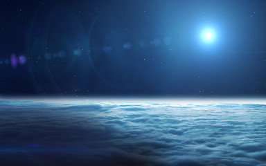 Infinite space background with nebulas and stars. This image elements furnished by NASA
