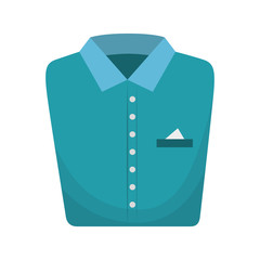 blue shirt folded elegant clothes laundry clothing vector illustration  
